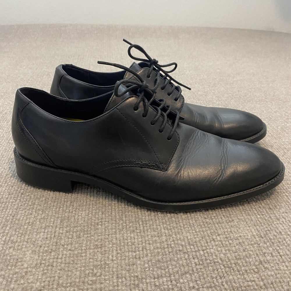 Cole Haan Grand Shoes Mens Size 10 M Black Leather Derby Dress Oxfords Comfort